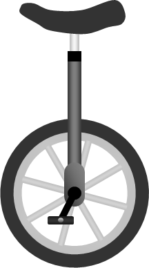 一輪車のイラスト画像