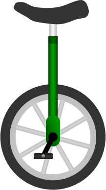 一輪車のイラスト画像