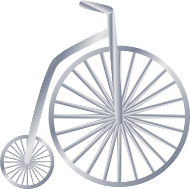 昔の自転車のイラスト画像