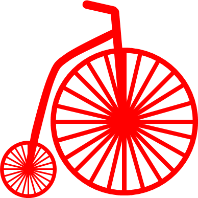 昔の自転車のイラスト画像