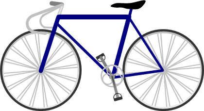 競輪用の自転車のイラスト画像