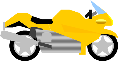 中型バイクのイラスト画像