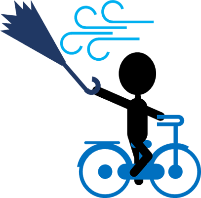 自転車危険運転のイラスト画像
