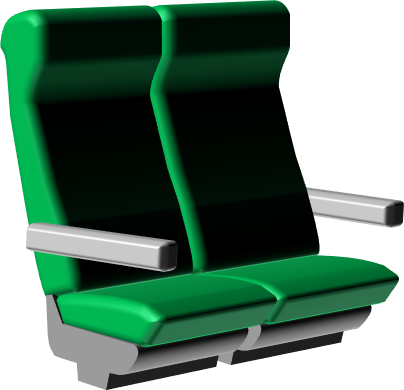 電車や特急の座席 シートのイラスト フリー 無料で使えるイラストカット Com