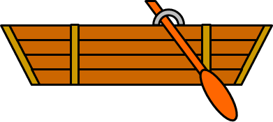 手漕ぎボートのイラスト画像