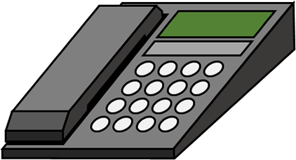 電話機、ビジネスフォンのイラスト画像