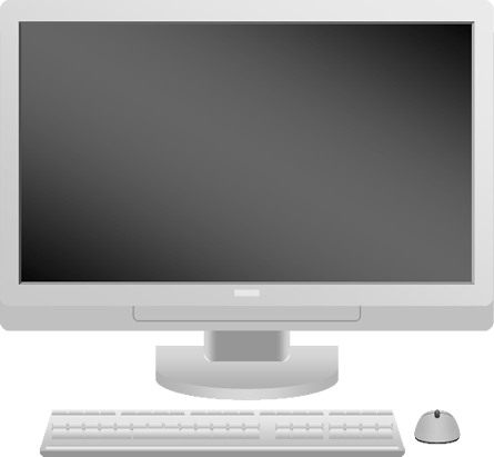 デスクトップパソコンのイラスト画像