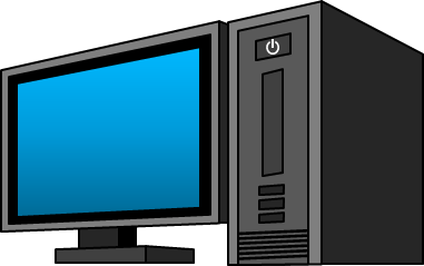 デスクトップパソコンのイラスト画像
