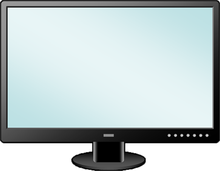 液晶ディスプレイ モニターのイラスト フリー 無料で使えるイラストカット Com