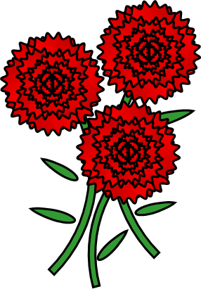 カーネーションの花のイラスト画像