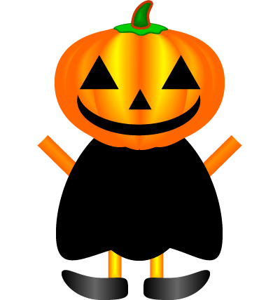 かぼちゃのお化けのイラスト画像