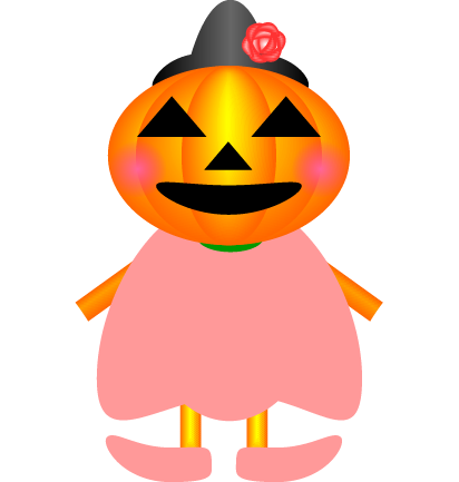 かぼちゃのお化けのイラスト画像
