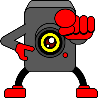 キャラクター風監視カメラのイラスト フリー 無料で使えるイラストカット Com