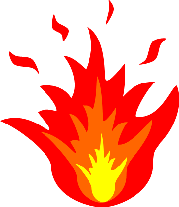 燃える炎のイラスト画像