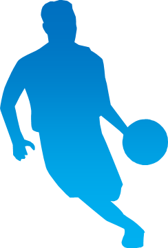 バスケットボールのシルエット画像