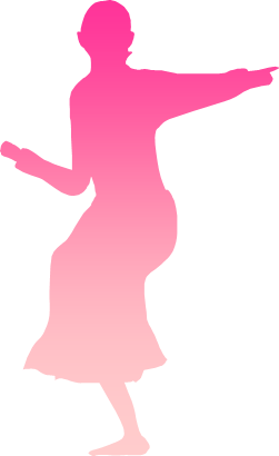 ダンスする女性のシルエット画像