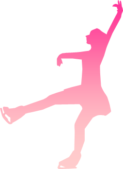 フィギュアスケートのシルエット画像