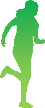 ジョギングする人物のシルエット画像