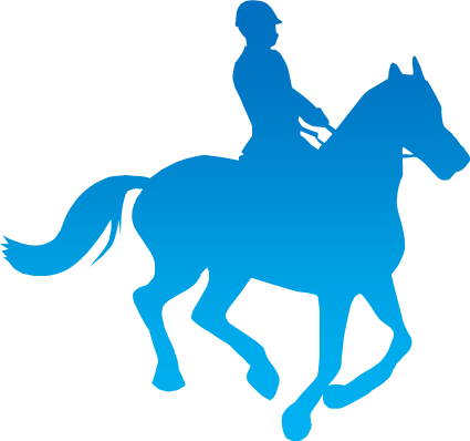 馬術、乗馬のシルエット画像