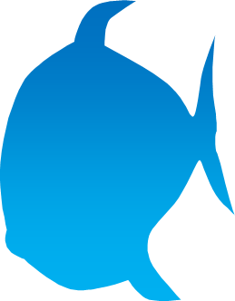 海水魚のシルエット画像