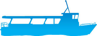 観光船のシルエット画像