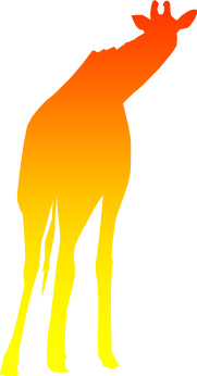 キリンのシルエット画像