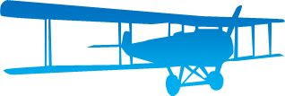 プロペラ機のシルエット画像