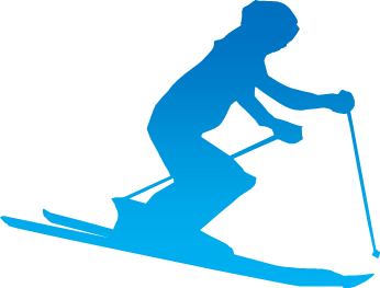 スキーのシルエット画像