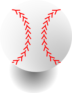野球ボールのイラスト画像