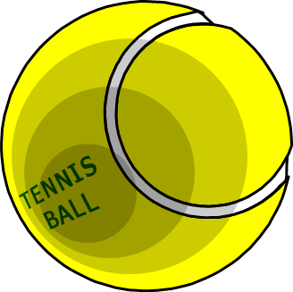 テニスボールのイラスト画像