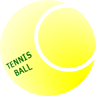 テニスボールのイラスト画像