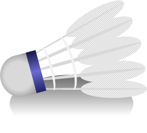 バドミントンの羽根のイラスト画像