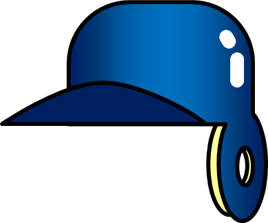 紺色の野球のヘルメットのイラスト画像