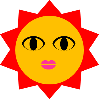 真顔の太陽のイラスト フリー 無料で使えるイラストカット Com