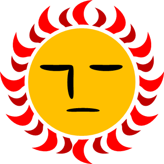 真顔の太陽のイラスト フリー 無料で使えるイラストカット Com