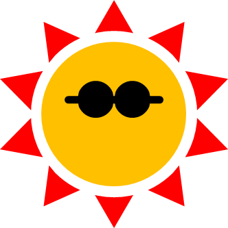 サングラスをかけた太陽のイラスト画像