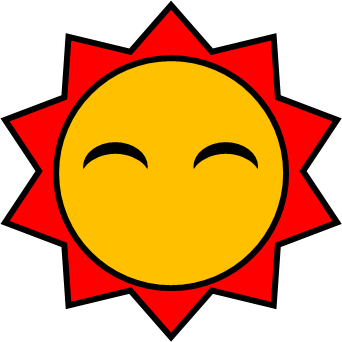 笑う太陽のイラスト フリー 無料で使えるイラストカット Com