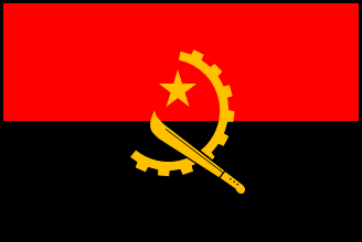 アンゴラの国旗のイラスト画像