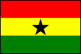 ガーナの国旗のイラスト画像