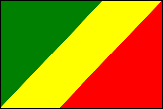 コンゴ共和国の国旗のイラスト画像