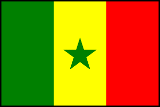 セネガルの国旗のイラスト画像