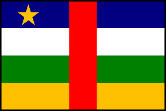 中央アフリカの国旗のイラスト画像