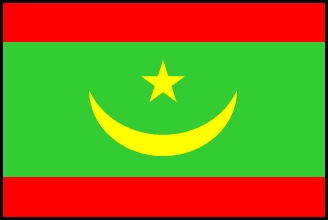 モーリタニアの国旗のイラスト画像