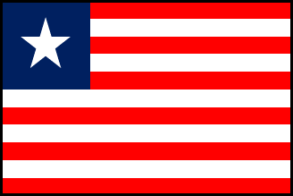 リベリアの国旗のイラスト画像