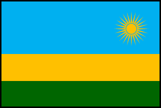 ルワンダの国旗のイラスト画像