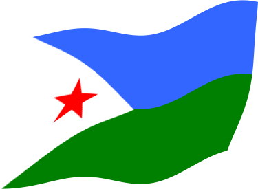ジブチの国旗のイラスト画像3
