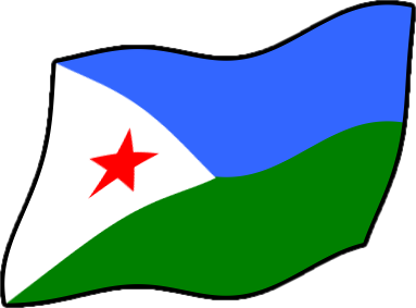 ジブチの国旗のイラスト画像4