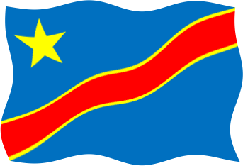 コンゴ民主共和国の国旗のイラスト画像5