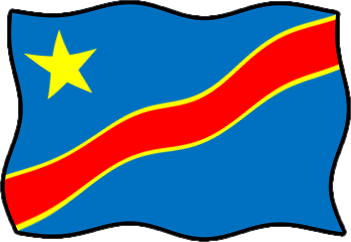 コンゴ民主共和国の国旗のイラスト画像6