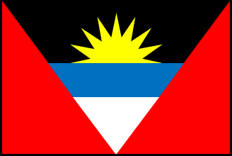 アンティグア・バーブーダの国旗のイラスト画像